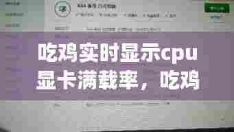 吃鸡实时显示cpu显卡满载率,吃鸡cpu满载 显卡使用率低