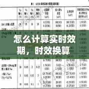 怎么计算实时效期,时效换算