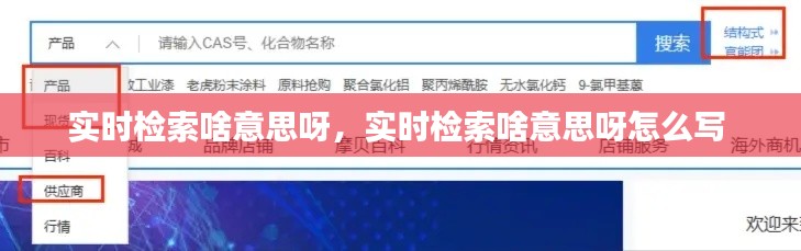 实时检索啥意思呀，实时检索啥意思呀怎么写 