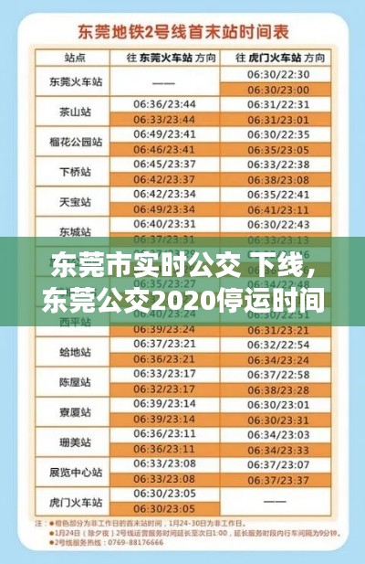 东莞市实时公交 下线，东莞公交2020停运时间表 