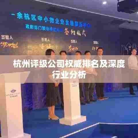 杭州评级公司权威排名及深度行业分析
