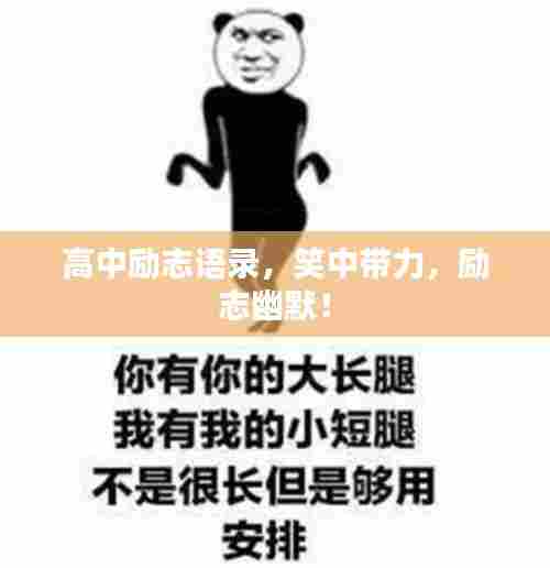 高中励志语录，笑中带力，励志幽默！